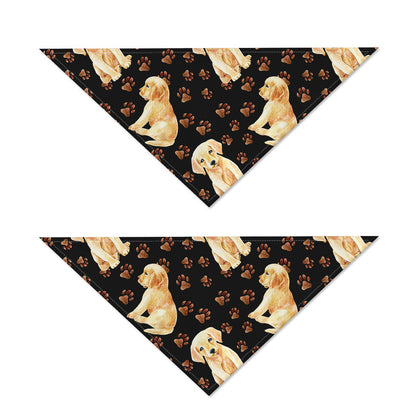 Labrador Retriever Puppy Pattern Print Dog Bandana
