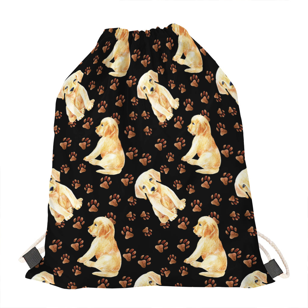 Labrador Retriever Puppy Pattern Print Drawstring Bag