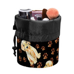 Labrador Retriever Puppy Pattern Print Drawstring Makeup Bag