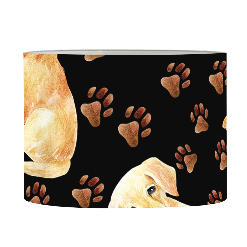 Labrador Retriever Puppy Pattern Print Drum Lamp Shade