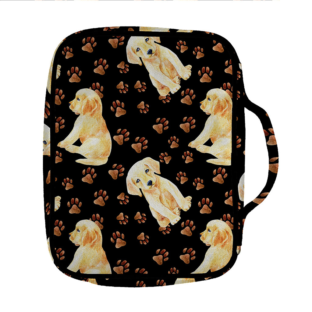 Labrador Retriever Puppy Pattern Print Front Pocket Bible Bag