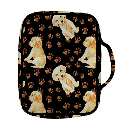 Labrador Retriever Puppy Pattern Print Front Pocket Bible Bag