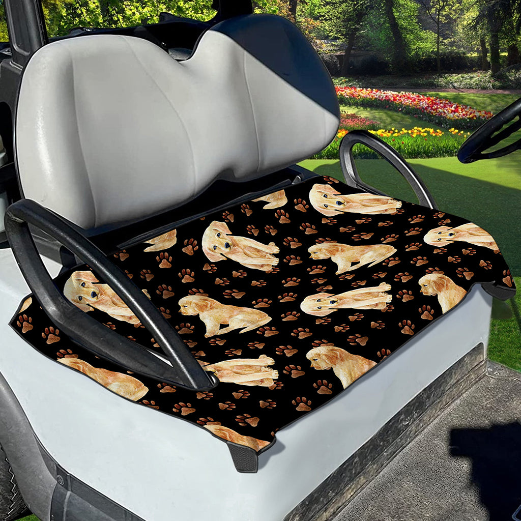 Labrador Retriever Puppy Pattern Print Golf Cart Seat Cover