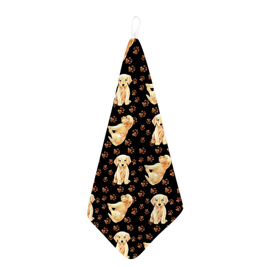 Labrador Retriever Puppy Pattern Print Hand Towel