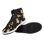 Labrador Retriever Puppy Pattern Print High Top Leather Sneakers