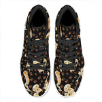 Labrador Retriever Puppy Pattern Print High Top Leather Sneakers