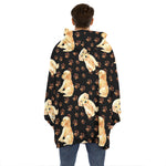 Labrador Retriever Puppy Pattern Print Hoodie Blanket