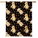 Labrador Retriever Puppy Pattern Print House Flag