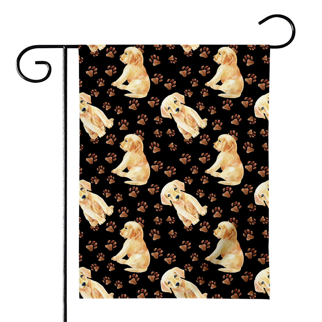 Labrador Retriever Puppy Pattern Print House Flag