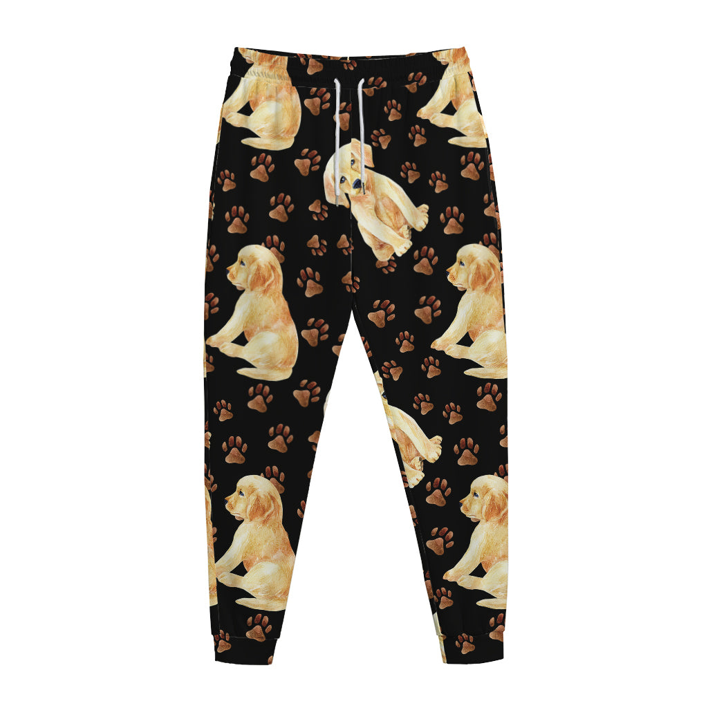 Labrador Retriever Puppy Pattern Print Jogger Pants