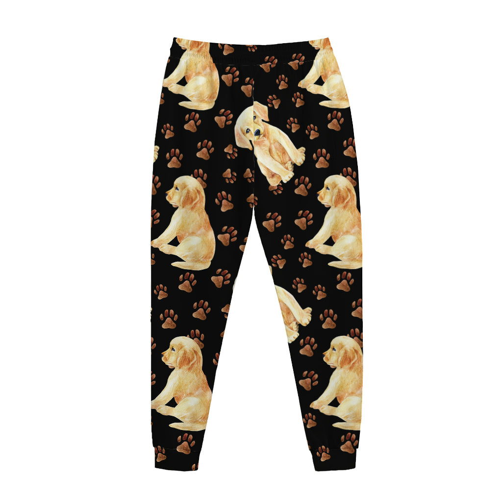 Labrador Retriever Puppy Pattern Print Jogger Pants