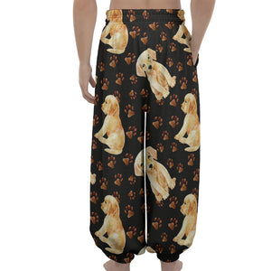 Labrador Retriever Puppy Pattern Print Lantern Pants