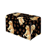 Labrador Retriever Puppy Pattern Print Leather Tissue Box Cover
