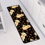 Labrador Retriever Puppy Pattern Print Long Kitchen Mat
