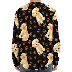 Labrador Retriever Puppy Pattern Print Long Sleeve Baseball Jersey