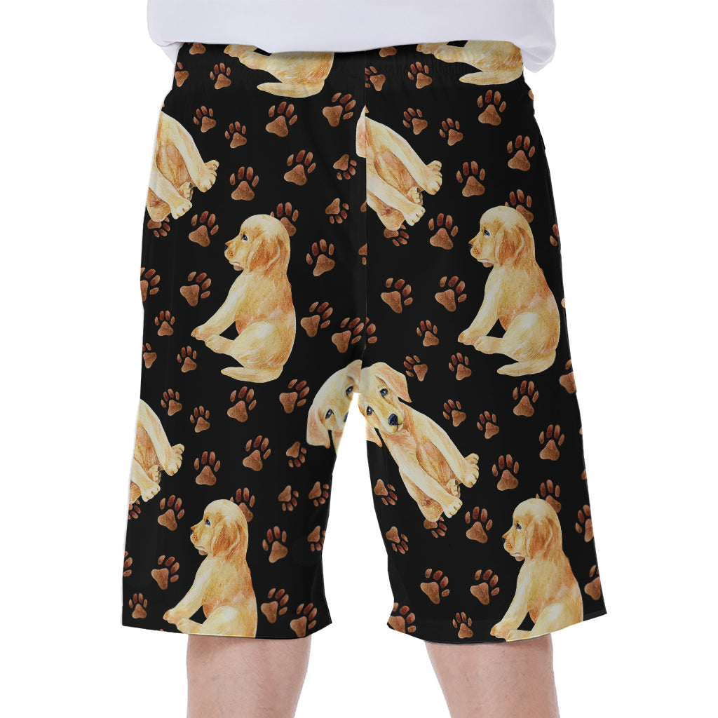 Labrador Retriever Puppy Pattern Print Men's Beach Shorts
