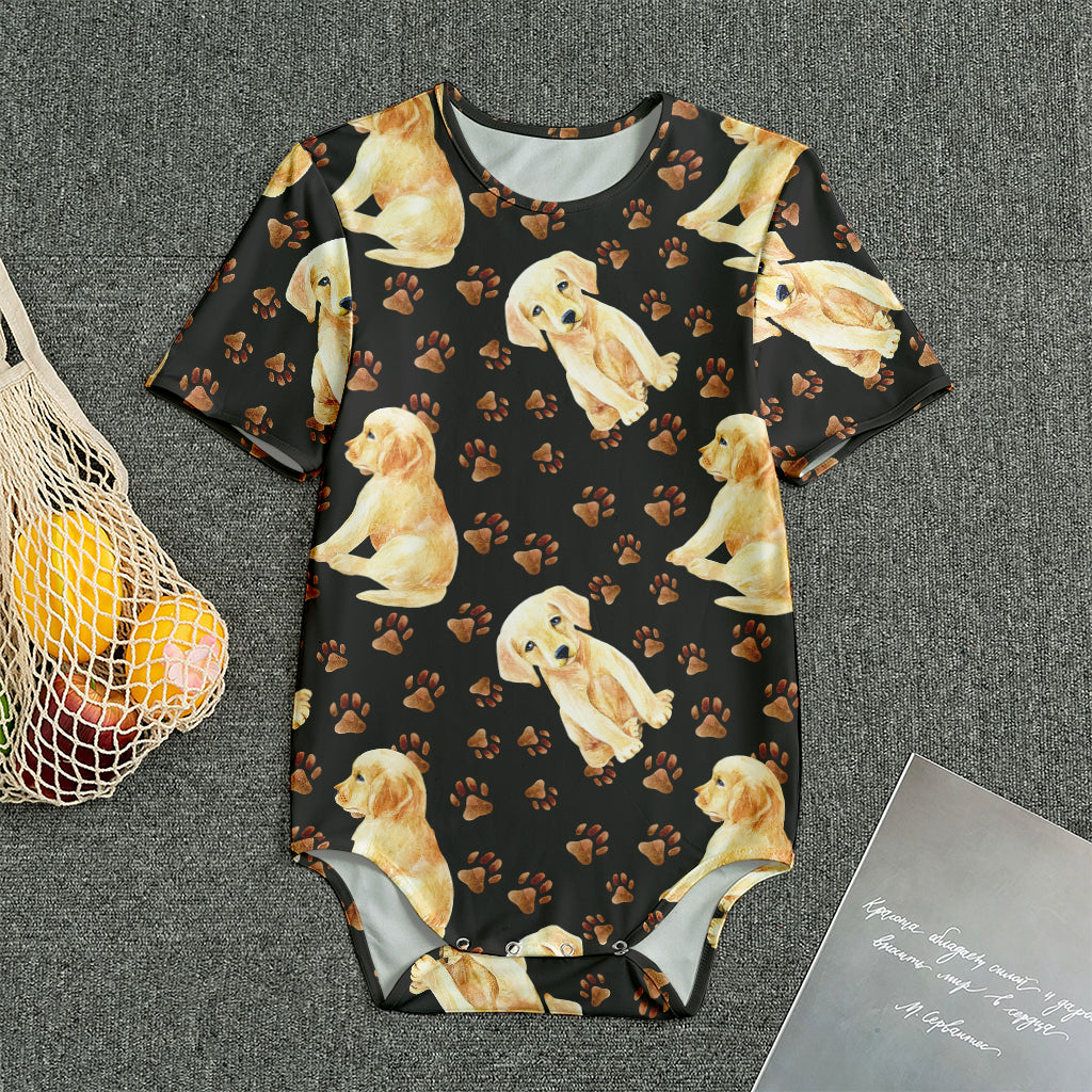 Labrador Retriever Puppy Pattern Print Men's Bodysuit