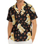 Labrador Retriever Puppy Pattern Print Men's Deep V-Neck Shirt