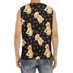 Labrador Retriever Puppy Pattern Print Men's Fitness Tank Top