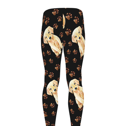 Labrador Retriever Puppy Pattern Print Men's leggings