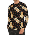 Labrador Retriever Puppy Pattern Print Men's Long Sleeve Rash Guard
