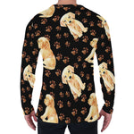 Labrador Retriever Puppy Pattern Print Men's Long Sleeve T-Shirt