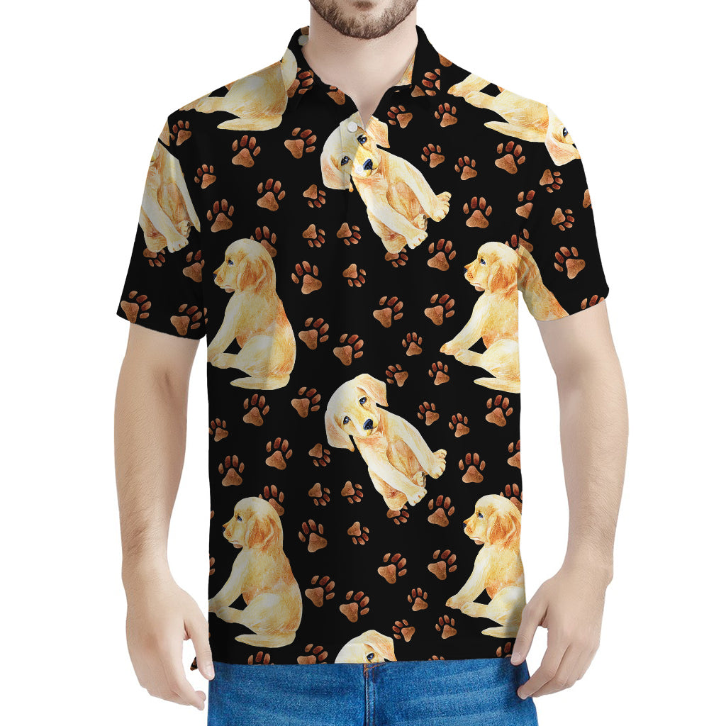 Labrador Retriever Puppy Pattern Print Men's Polo Shirt