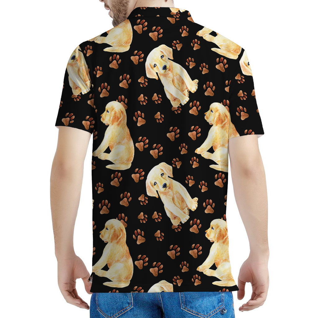 Labrador Retriever Puppy Pattern Print Men's Polo Shirt