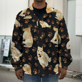 Labrador Retriever Puppy Pattern Print Men's Shirt Jacket