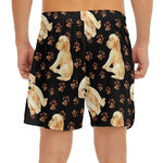 Labrador Retriever Puppy Pattern Print Men's Split Running Shorts