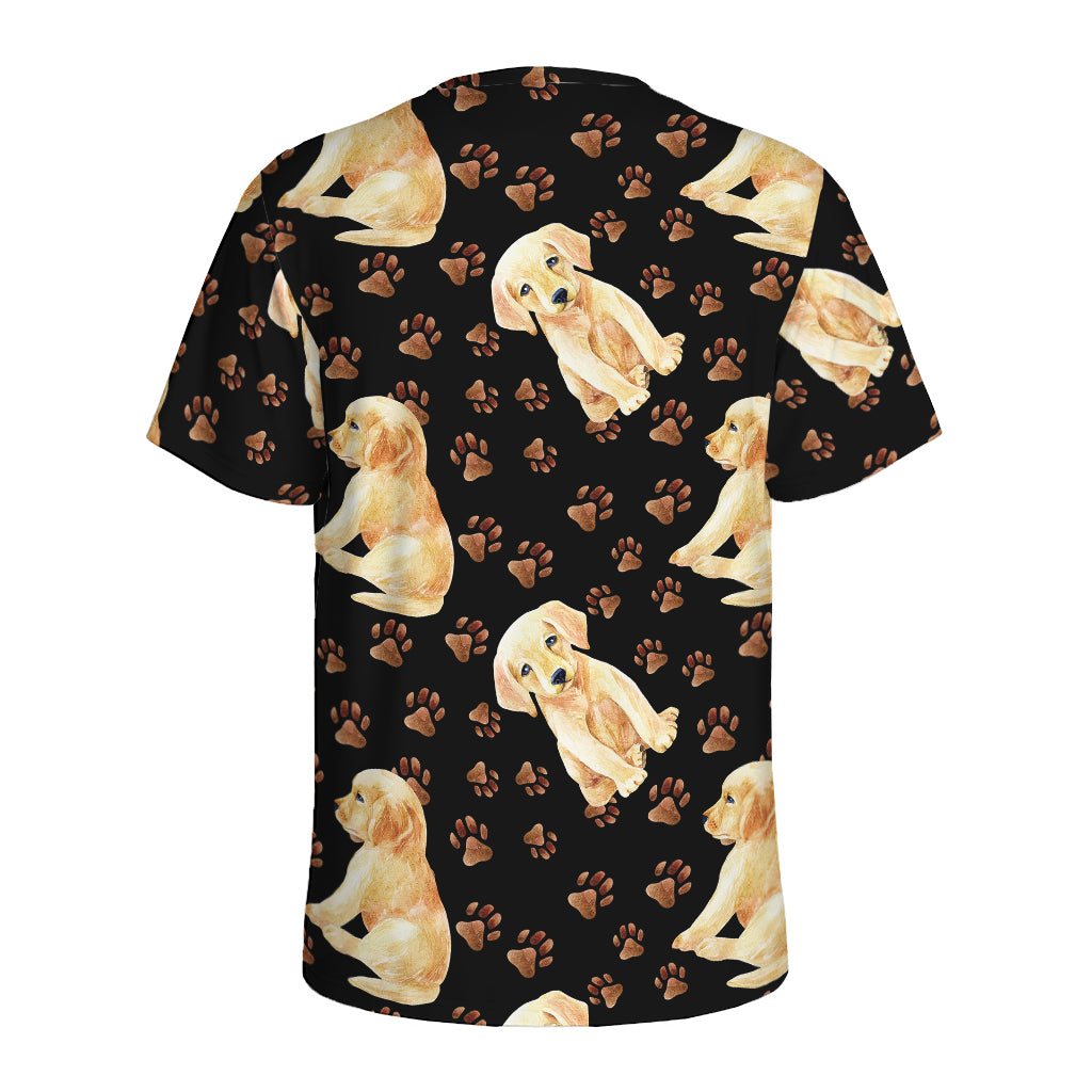 Labrador Retriever Puppy Pattern Print Men's Sports T-Shirt