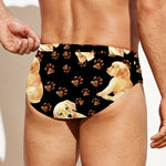 Labrador Retriever Puppy Pattern Print Men's Swim Briefs