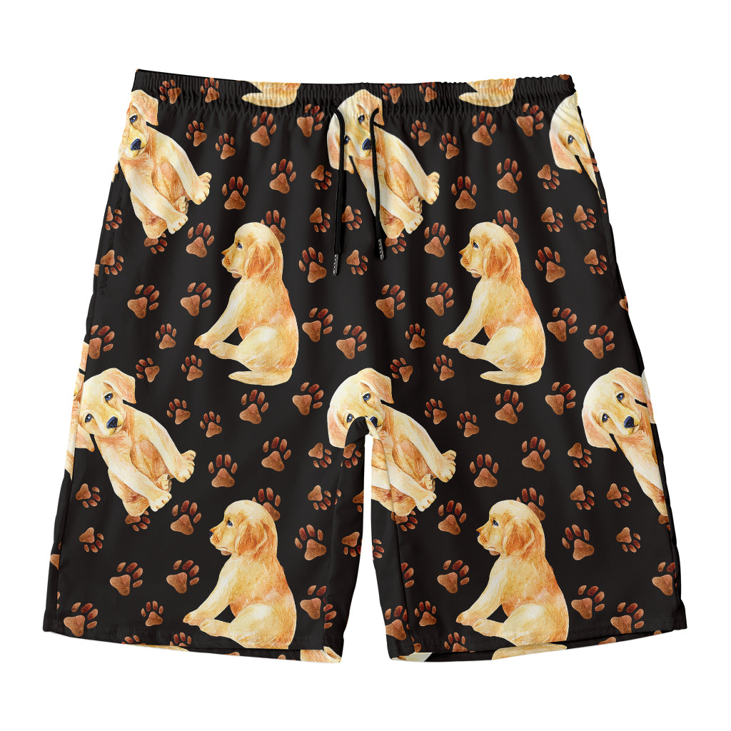 Labrador Retriever Puppy Pattern Print Men's Swim Trunks