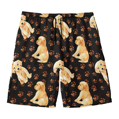Labrador Retriever Puppy Pattern Print Men's Swim Trunks