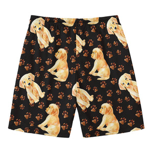 Labrador Retriever Puppy Pattern Print Men's Swim Trunks