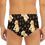 Labrador Retriever Puppy Pattern Print Men's Triangle Swim Briefs