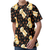 Labrador Retriever Puppy Pattern Print Men's Velvet T-Shirt