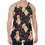 Labrador Retriever Puppy Pattern Print Men's Velvet Tank Top