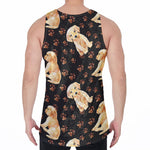 Labrador Retriever Puppy Pattern Print Men's Velvet Tank Top