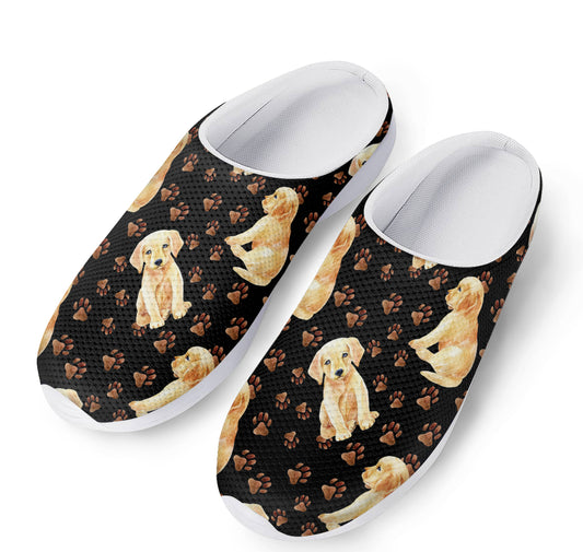 Labrador Retriever Puppy Pattern Print Mesh Casual Shoes