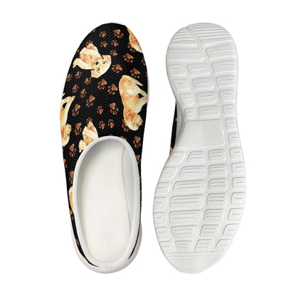 Labrador Retriever Puppy Pattern Print Mesh Casual Shoes