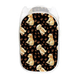 Labrador Retriever Puppy Pattern Print Mesh Laundry Hamper