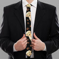 Labrador Retriever Puppy Pattern Print Necktie