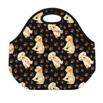 Labrador Retriever Puppy Pattern Print Neoprene Lunch Bag