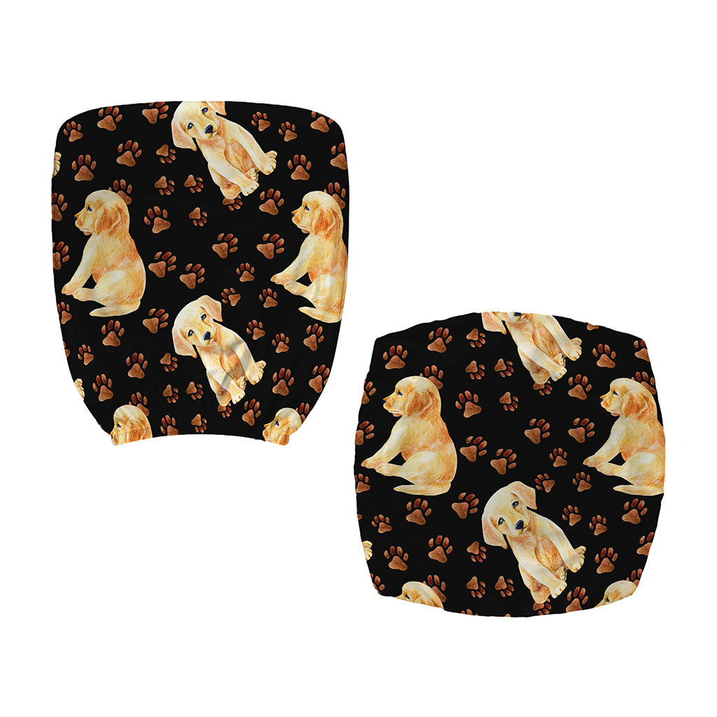 Labrador Retriever Puppy Pattern Print Office Chair Cover
