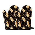 Labrador Retriever Puppy Pattern Print Oven Mitts