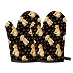Labrador Retriever Puppy Pattern Print Oven Mitts