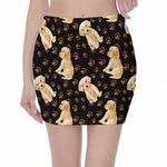Labrador Retriever Puppy Pattern Print Pencil Mini Skirt
