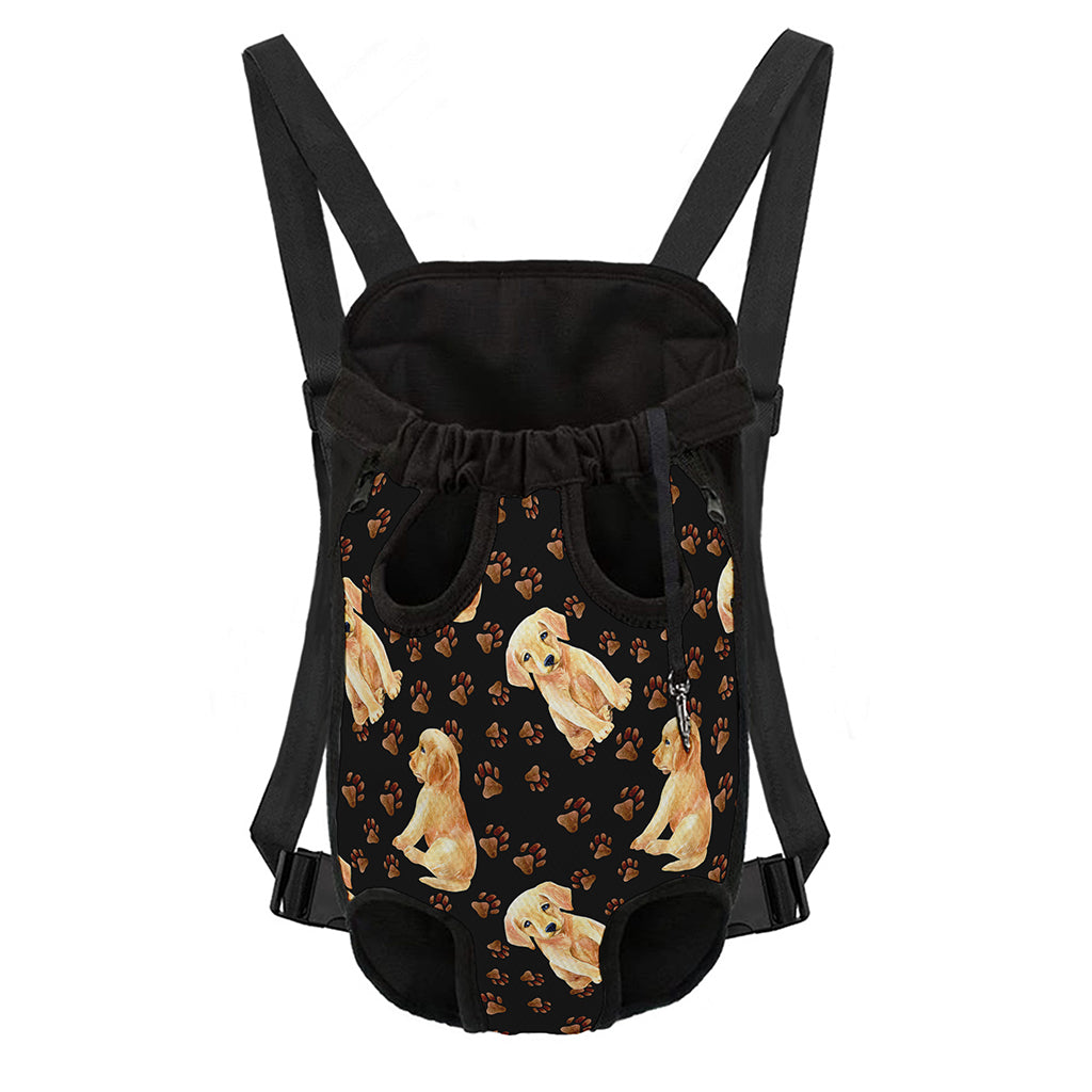 Labrador Retriever Puppy Pattern Print Pet Carrier Backpack