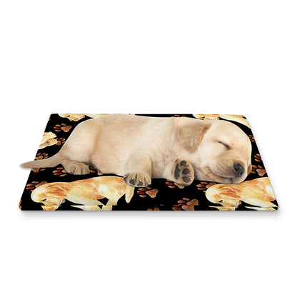 Labrador Retriever Puppy Pattern Print Pet Cooling Mat Cover